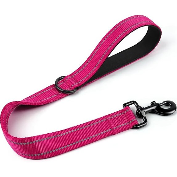 Joytale Short Dog Leash for Close Control & Training 24 Hot Pink