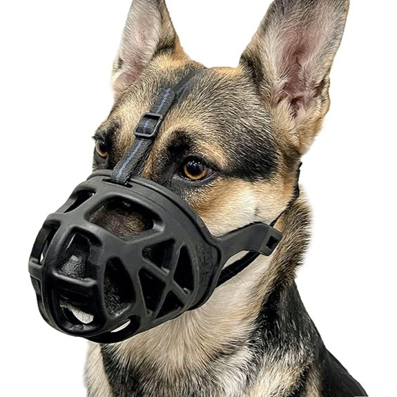 BARKLESS Dog Muzzle Humane Basket Muzzle for Large Dogs Biting Scavenging