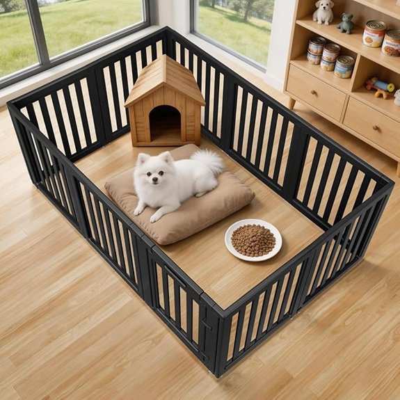Dog Playpen Indoor,Puppy Playpen,Black 23.6 H 10 Panels