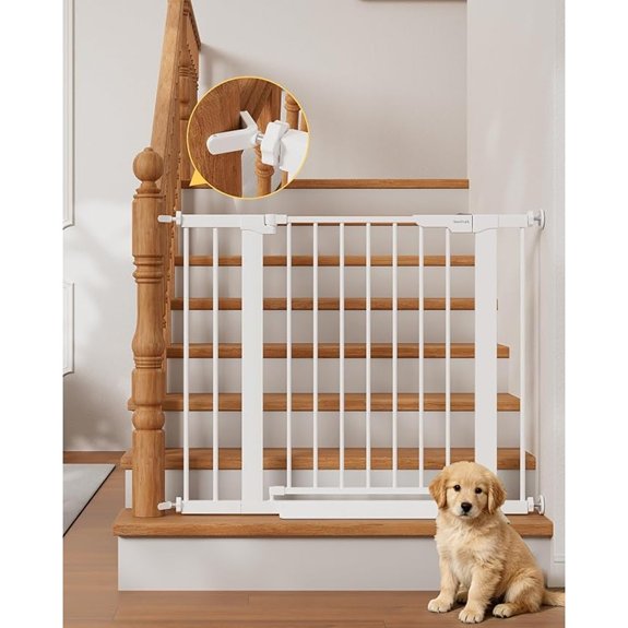 InnoTruth 27-36.6 in Wide Baby Gate for Stairs and Doorways White