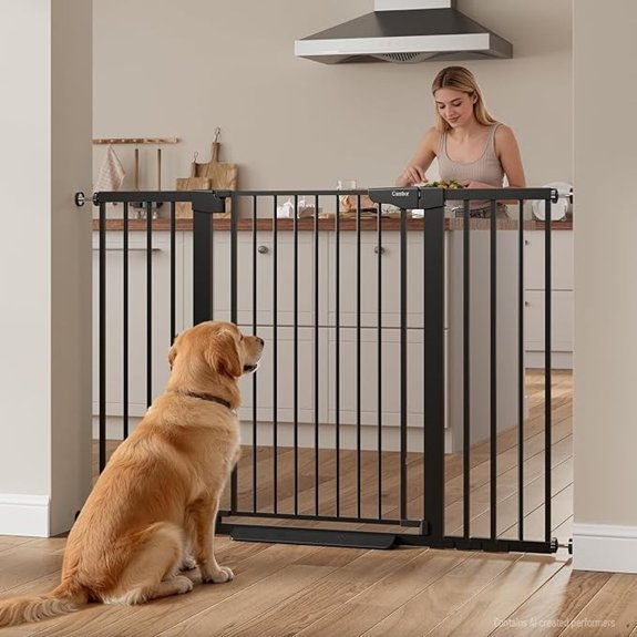 Cumbor 36 Extra Tall Dog Gate for Large Dogs 30-54 Wide Pet Gate