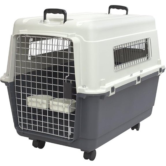 SportPet Large Airline-Compliant Dog Kennel with Wheels