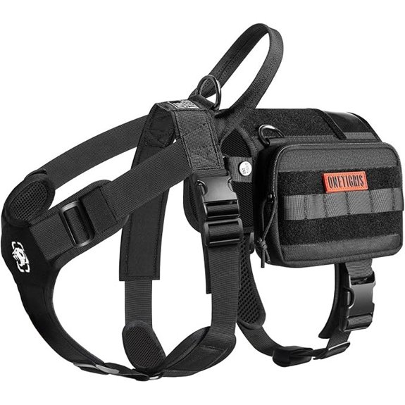 OneTigris Service Dog Vest Harness (Large Black)