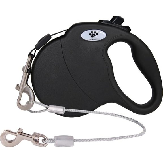 16ft Retractable Dog Leash for Large Breeds (Black)