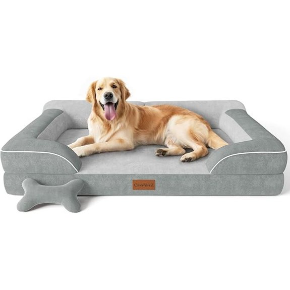CWAWZ Extra Large Orthopedic Dog Bed with Cooling Gel Foam