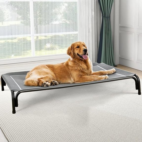 Czpalo Outdoor Elevated Dog Bed for Large Sized Dogs No-Tool Assembly.