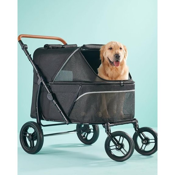 Zoosky Pet Stroller for Large Dogs up to 110lbs Large Pet Stroller