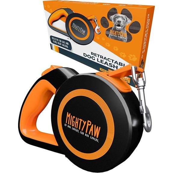 Mighty Paw Retractable Dog Leash for Large Dogs 50-110 lbs Auto-Locking