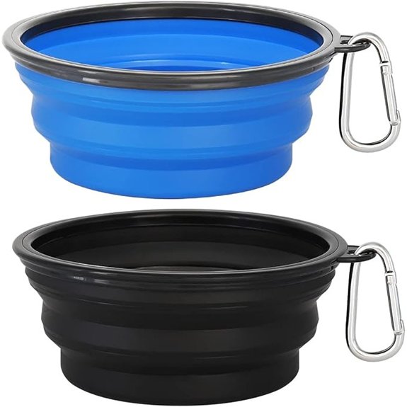 Kytely Large Collapsible Dog Bowls 2 Pack 34oz Foldable Dog Travel Bowl
