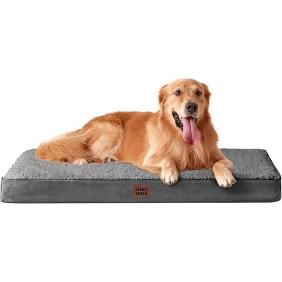 EHEYCIGA Orthopedic Dog Bed Large with Removable Washable Cover 41IN Grey