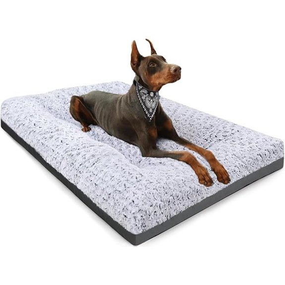 POCBLUE Deluxe Washable Dog Bed for Large Dogs 35 x 23 Grey