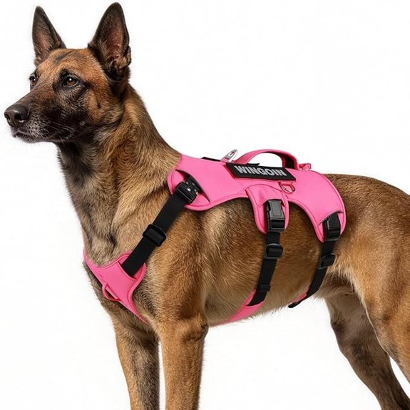 WINGOIN Dog Vest Harness for Large Dogs,Hotpink L