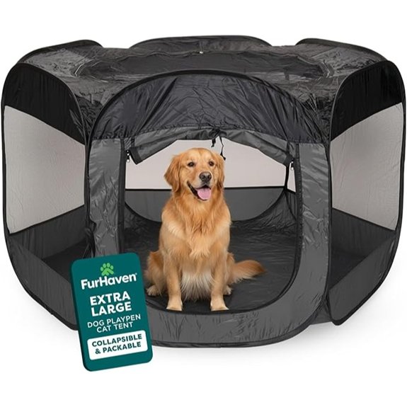 FurHaven Soft-Sided Large Pet Playpen with Mesh Windows