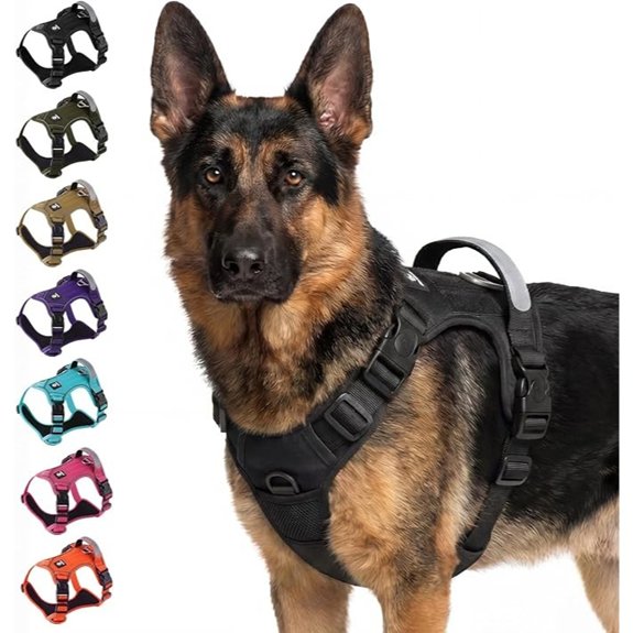 Heavy Duty Dog Harness for X-Large Dogs No Pull Tactical Reflective Vest