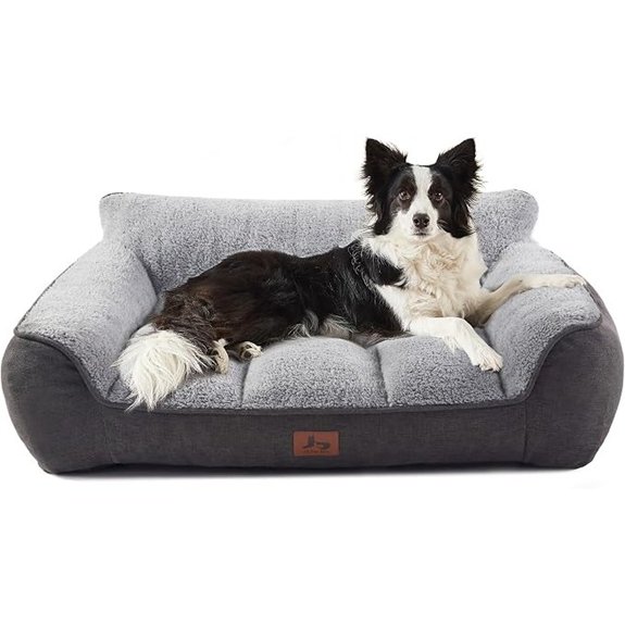 XL Extra Thick Orthopedic Bolster Dog Bed for Large Dogs