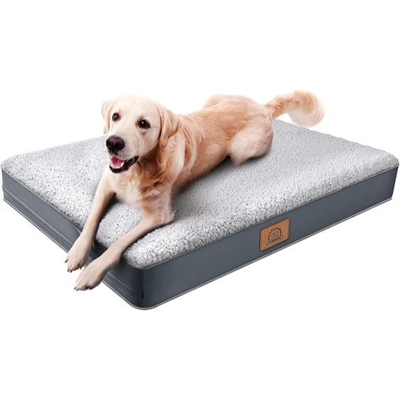 Sunheir Washable Orthopedic Large Dog Bed with Removable Cover Pet Bed Mat