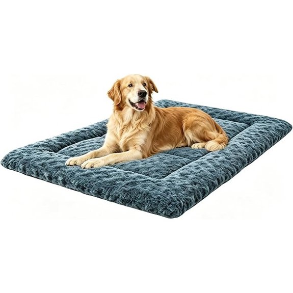Large Size Washable Non‑deformable Rose-Velvet Comfort Dog Crate Mat