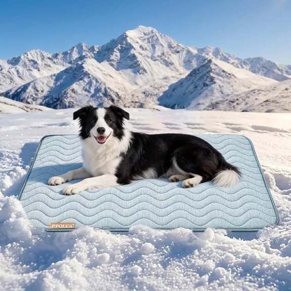 PPOLCA Waterproof Cooling Mat for Large Dogs 23x35 Blue