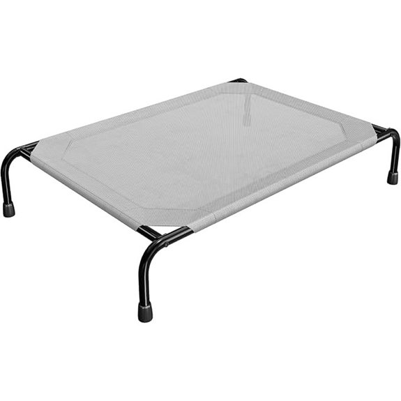 Simple Trending Raised Dog Bed for Large Dogs Waterproof XL Dog Cot Grey