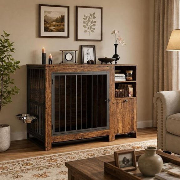large wooden dog crate