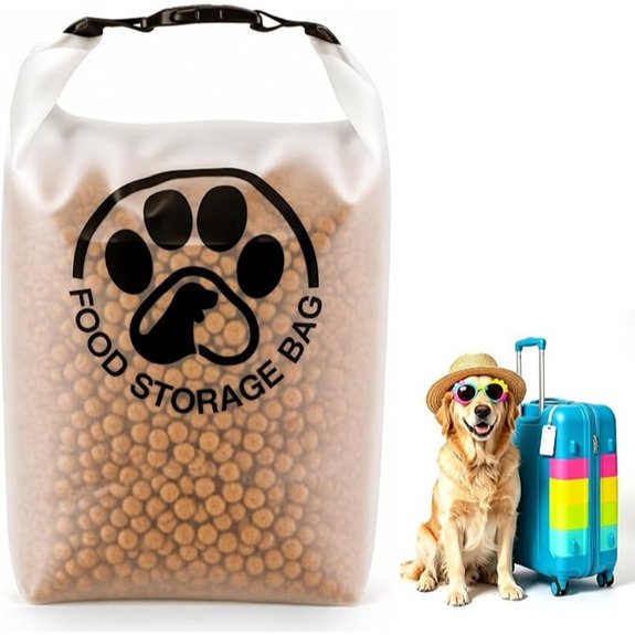 Travel-Ready Transparent Leak-Proof Dog Food Bag (14 Cups)