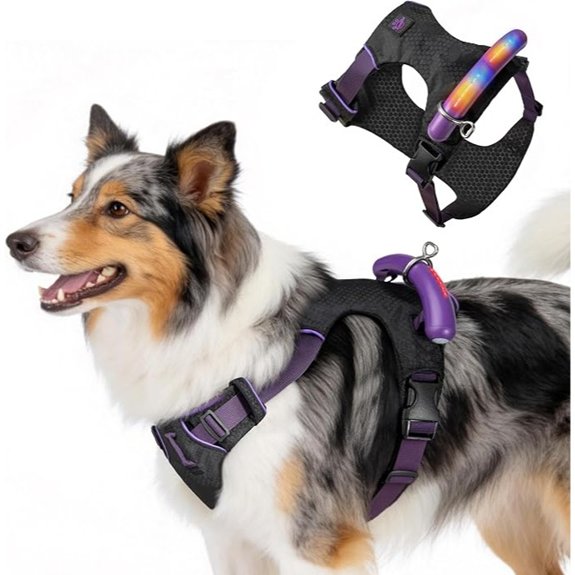 Escape Proof Dog Harness with LED Handle 29-35in Chest Medium-Large Dogs