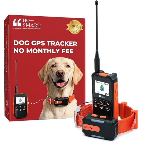 eMACROS Dog GPS Tracker No Subscription Off-Grid Up to 3 Mile Long Range