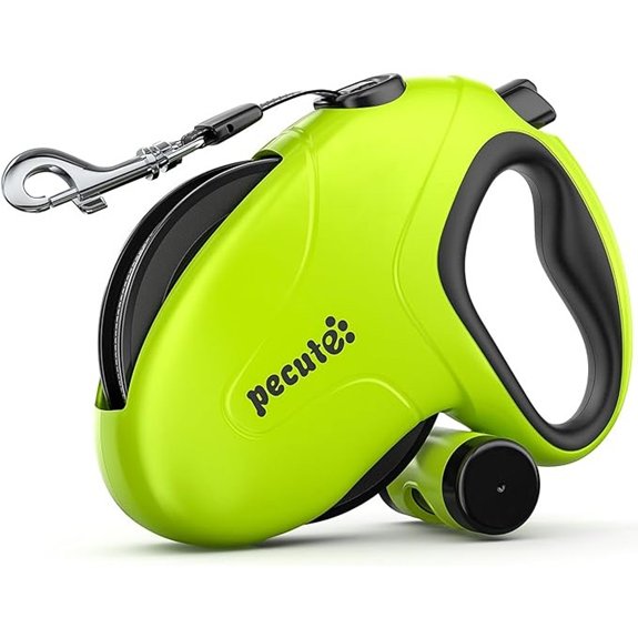 Pecute 32ft Retractable Dog Leash with Reflective Strips