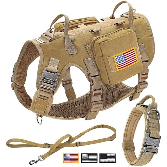 Forestpaw Tactical Dog Harness Medium Sized Dog,Military,M,Coyote Brown