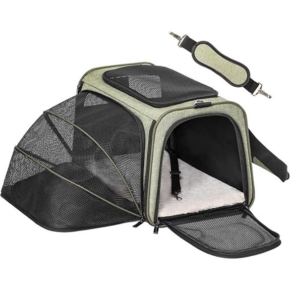 Petsfit Medium Expandable Cat Carrier for Air Travel Up to 13 lb