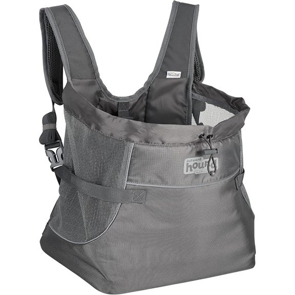 Outward Hound PupPak Dog Front Carrier Grey Medium 12.5 x 9 x 14