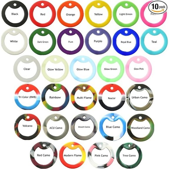ARMYU Military Dog Tag Silencers 10 Pack (Choose Colors)