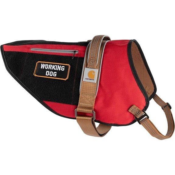 Carhartt Nylon Ripstop Service Dog Harness High Risk Red/Carhartt Brown S