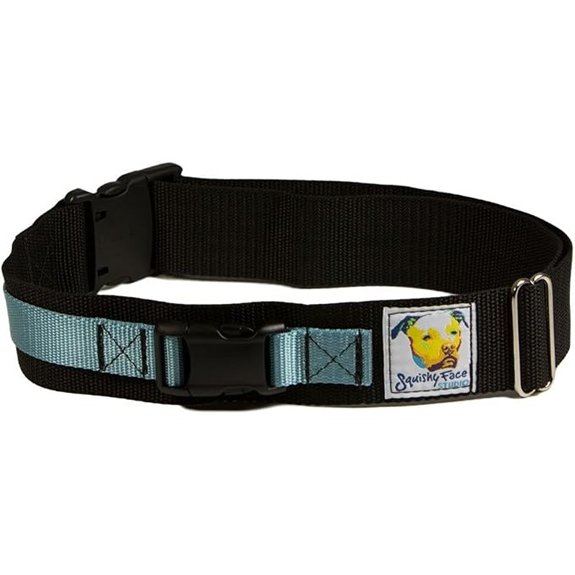 Squishy Face Studio Hands Free Dog Leash Belt - Medium-Large - Ocean Blue