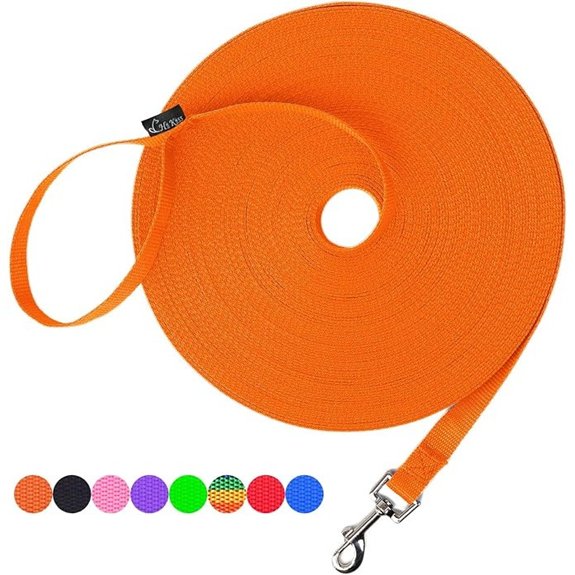 Hi Kiss Dog Training Leash - 15-100ft Orange