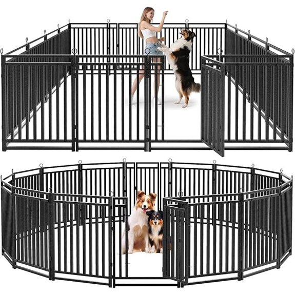 Thickened Outdoor Dog Fence 40 H 16 Panels for Yard & Camping