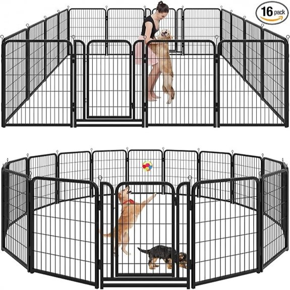 Kfvigoho Dog Playpen Outdoor Extra Wide 16 Panels Heavy Duty Dog Fence 40