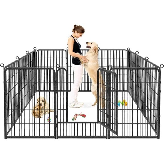 Dog Playpen 32 Outdoor/Indoor Fence with Lock
