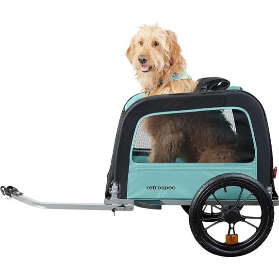 Retrospec Rover Pet Bike Trailer with Canopy & Mesh Shield
