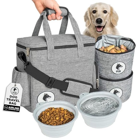 Dog Travel Bag for Supplies - Airline Approved Pet Backpack Organizer