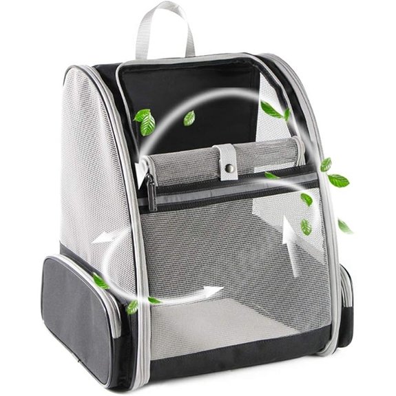 Texsens Traveler Bubble Backpack for Cats & Dogs (Black)
