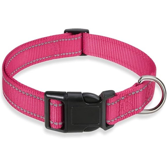pink adjustable reflective collar