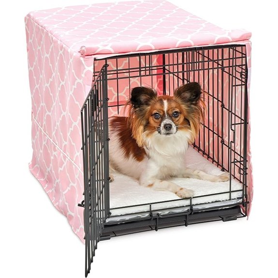 MidWest Small Dog Crate Cover Pink Machine Washable