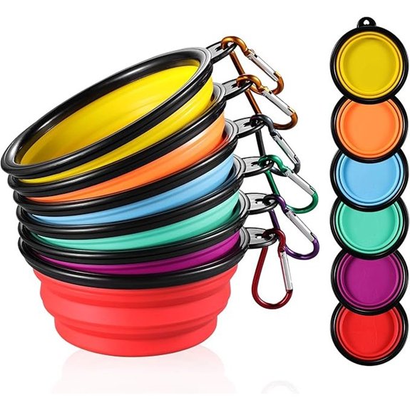 ME.FAN Collapsible Dog Bowl for Travel (12oz) 6 Pack