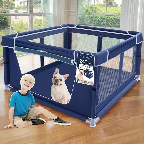 XVISHX 42x42 Puppy Playpen with Gate