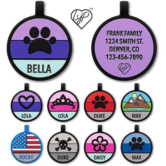 LYP Original Soundless Pet ID Tags – Purple Paw