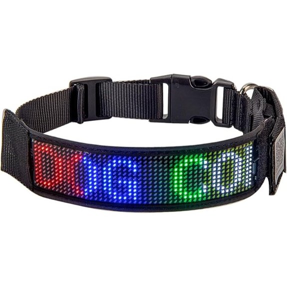 Programmable LED Pet Collar – Rechargeable Glow-in-the-Dark