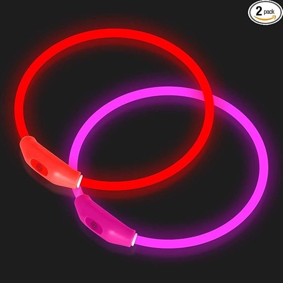 Novkin 2-Pack LED Dog Collar – Rechargeable Safety Light