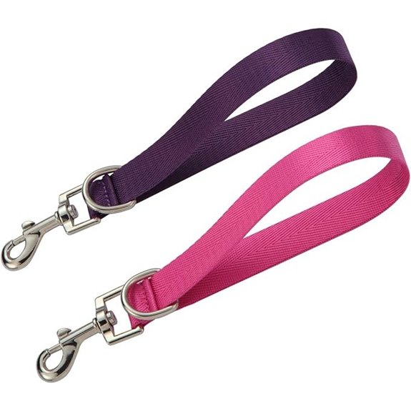 Traffic Dog Short Training Leash (Red & Purple)