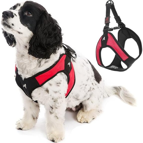Gooby Escape Free Easy Fit Dog Harness Step-in Red Medium
